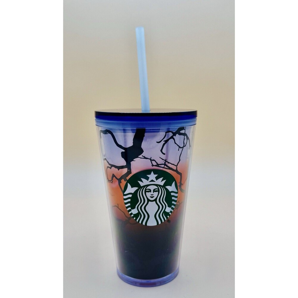 Starbucks 2022 Halloween Raven's Perch 16oz Glow In The Dark Cup